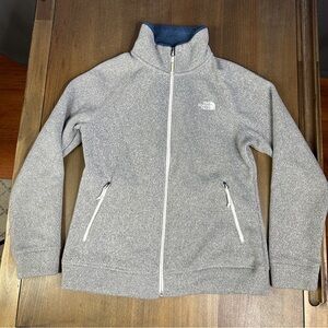 The North Face Maggie Sweater Fleece Jacket - Vintage White Heather - Medium